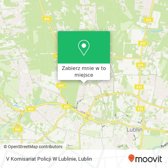 Mapa V Komisariat Policji W Lublinie