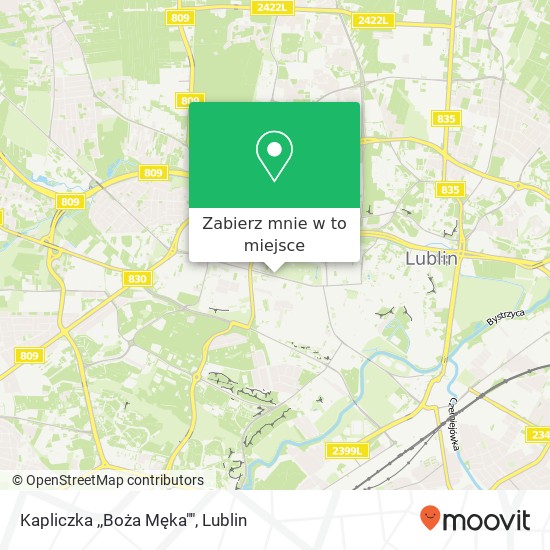 Mapa Kapliczka ,,Boża Męka""