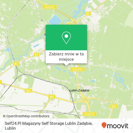 Mapa Self24.Pl Magazyny Self Storage Lublin Zadębie