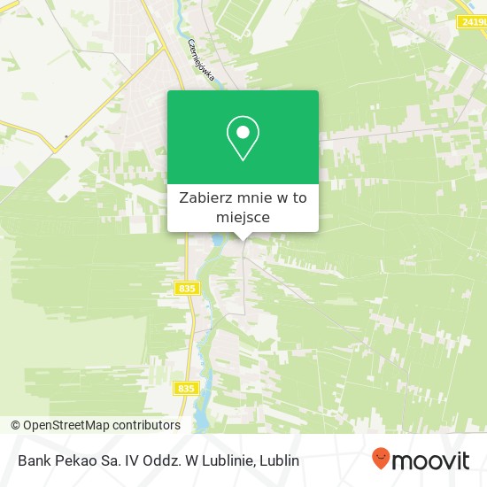 Mapa Bank Pekao Sa. IV Oddz. W Lublinie