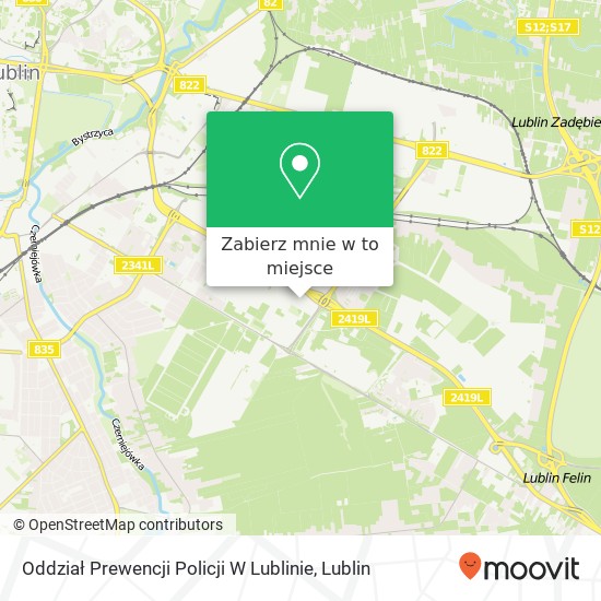 Mapa Oddział Prewencji Policji W Lublinie