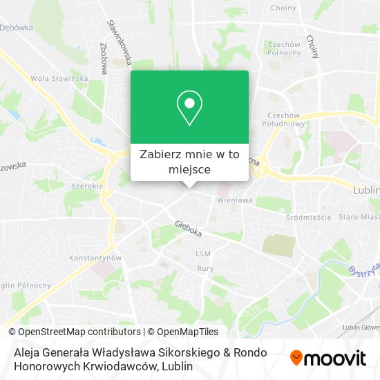 Mapa Aleja Generała Władysława Sikorskiego & Rondo Honorowych Krwiodawców