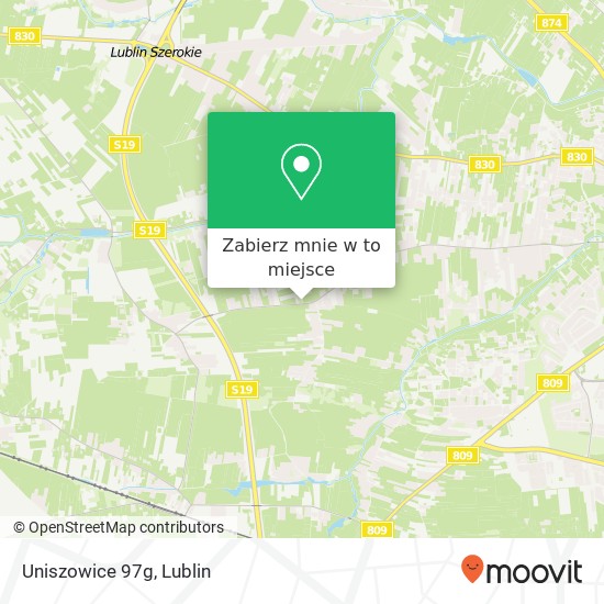 Mapa Uniszowice 97g