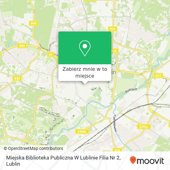Mapa Miejska Biblioteka Publiczna W Lublinie Filia Nr 2
