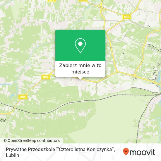 Mapa Prywatne Przedszkole ""Czterolistna Koniczynka""