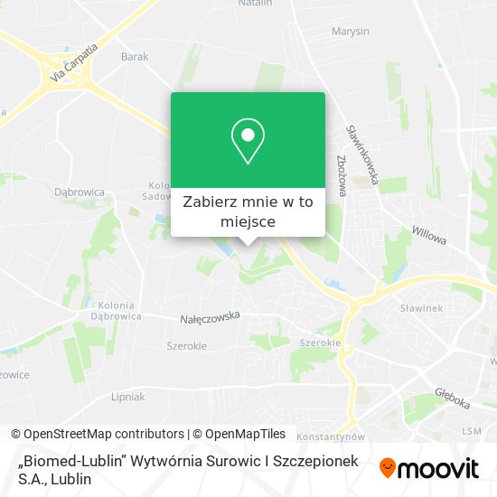 Mapa „Biomed-Lublin” Wytwórnia Surowic I Szczepionek S.A.