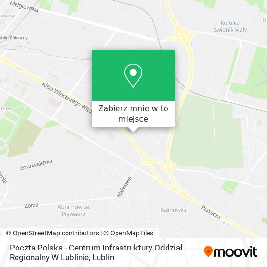 Mapa Poczta Polska - Centrum Infrastruktury Oddział Regionalny W Lublinie