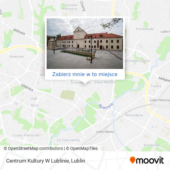 Mapa Centrum Kultury W Lublinie