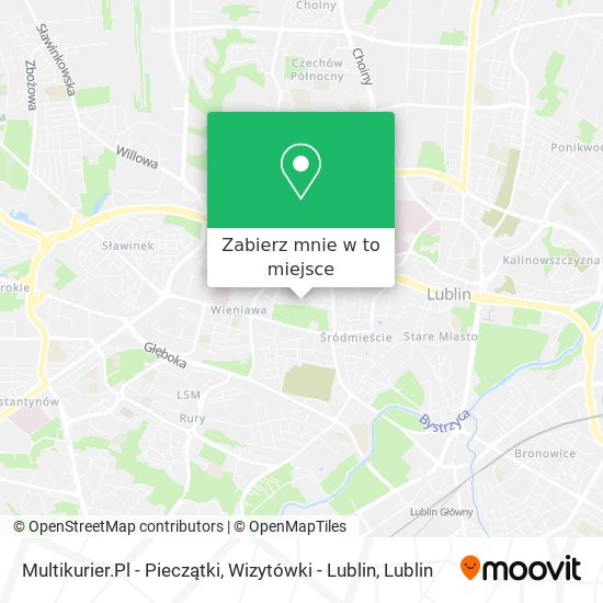 Mapa Multikurier.Pl - Pieczątki, Wizytówki - Lublin