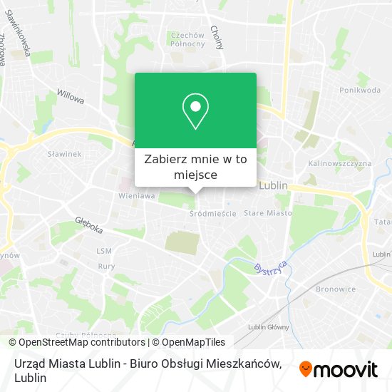 Mapa Urząd Miasta Lublin - Biuro Obsługi Mieszkańców