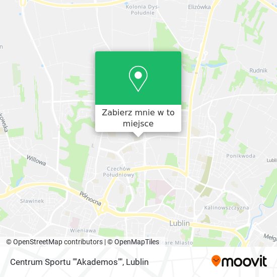 Mapa Centrum Sportu ""Akademos""