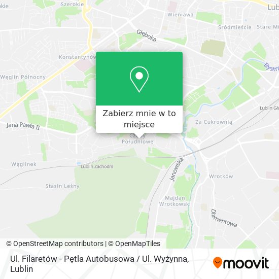 Mapa Ul. Filaretów - Pętla Autobusowa / Ul. Wyżynna