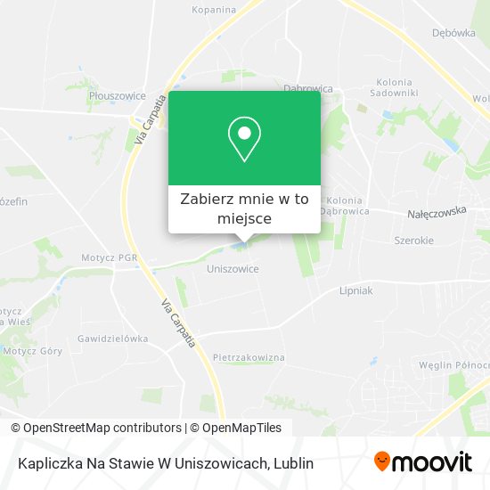 Mapa Kapliczka Na Stawie W Uniszowicach