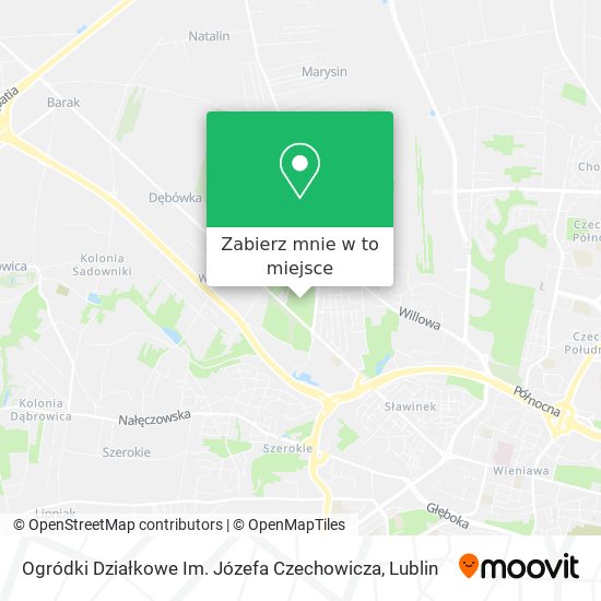 Mapa Ogródki Działkowe Im. Józefa Czechowicza