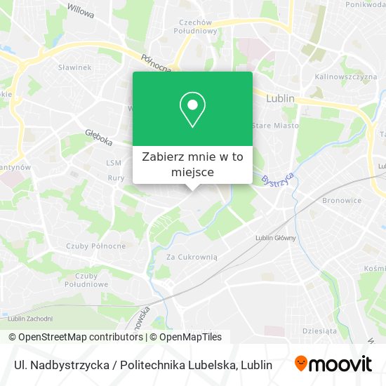 Mapa Ul. Nadbystrzycka / Politechnika Lubelska