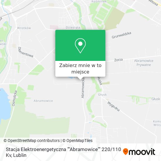 Mapa Stacja Elektroenergetyczna ""Abramowice"" 220 / 110 Kv