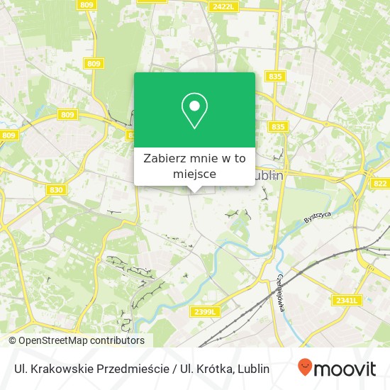 Mapa Ul. Krakowskie Przedmieście / Ul. Krótka