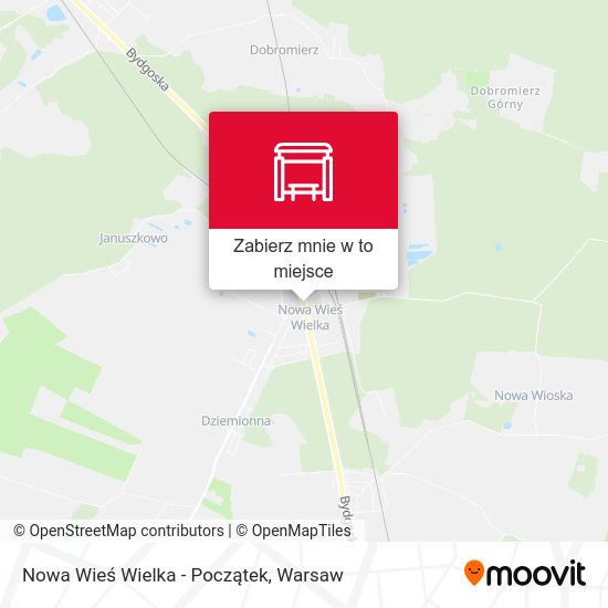 Mapa Nowa Wieś Wielka - Początek