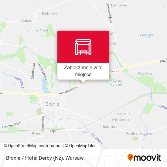 Mapa Błonie / Hotel Derby (Nż)