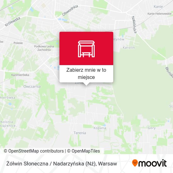 Mapa Żółwin Słoneczna / Nadarzyńska (Nż)