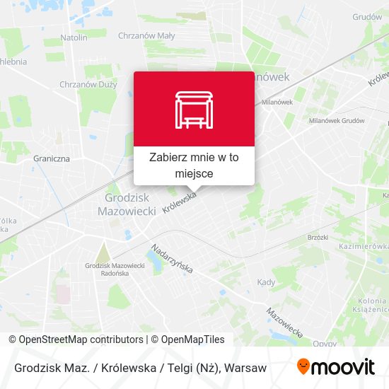 Mapa Grodzisk Maz. / Królewska / Telgi (Nż)