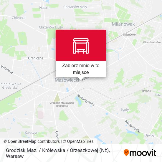 Mapa Grodzisk Maz. / Królewska / Orzeszkowej (Nż)