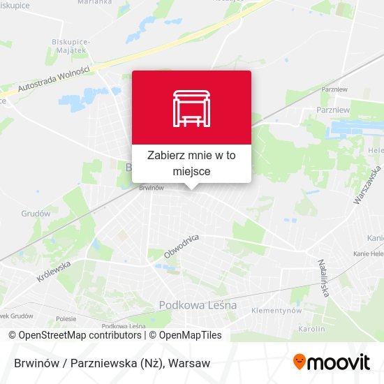 Mapa Brwinów / Parzniewska (Nż)