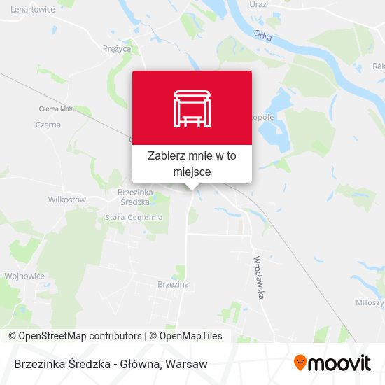 Mapa Brzezinka Średzka - Główna