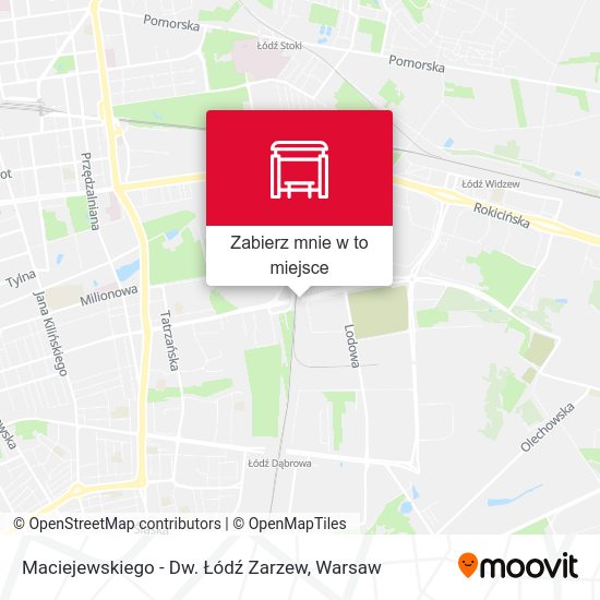 Mapa Maciejewskiego - Dw. Łódź Zarzew