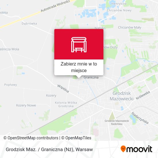 Mapa Grodzisk Maz. / Graniczna (Nż)