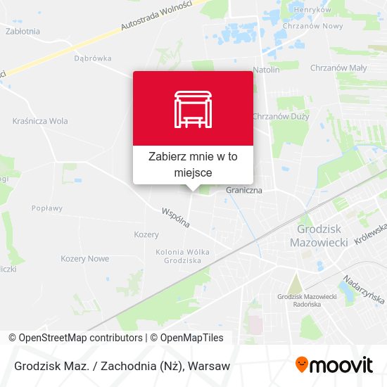 Mapa Grodzisk Maz. / Zachodnia (Nż)