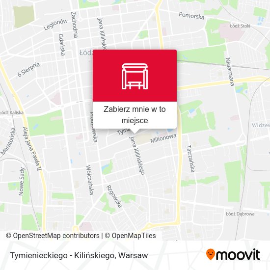 Mapa Tymienieckiego - Kilińskiego