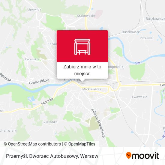 Mapa Przemyśl, Dworzec Autobusowy