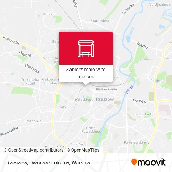 Mapa Rzeszów, Dworzec Lokalny