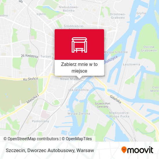 Mapa Szczecin, Dworzec Autobusowy