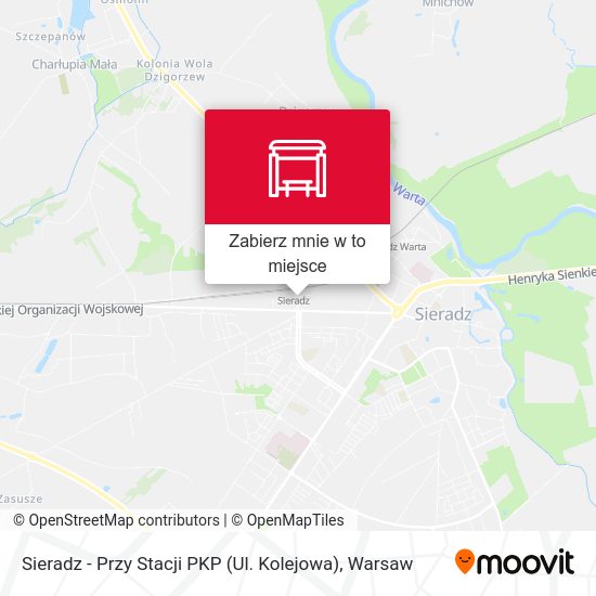 Mapa Sieradz - Przy Stacji PKP (Ul. Kolejowa)