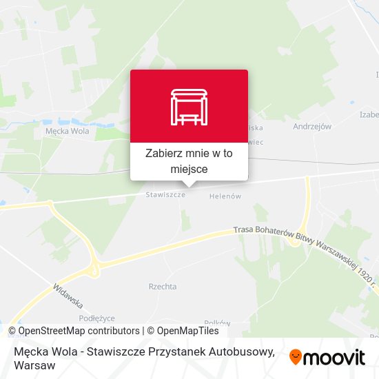 Mapa Męcka Wola - Stawiszcze Przystanek Autobusowy