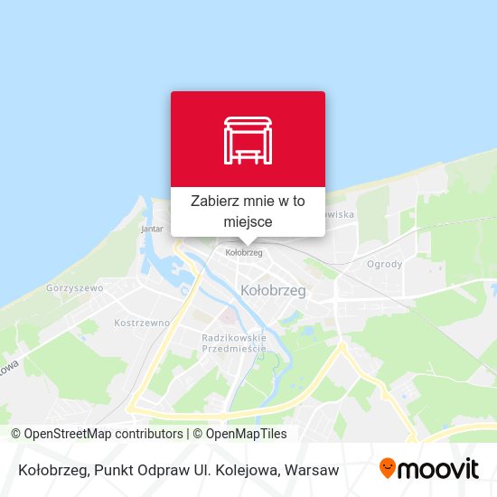 Mapa Kołobrzeg, Punkt Odpraw Ul. Kolejowa