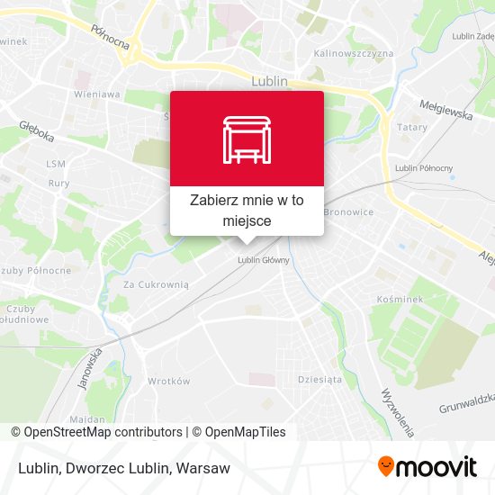 Mapa Lublin, Dworzec Lublin