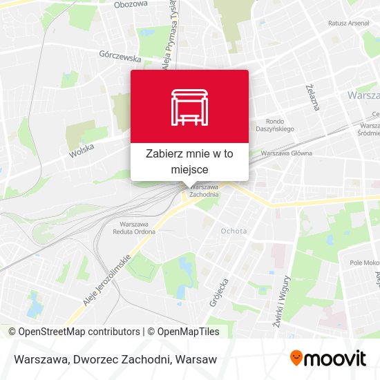 Mapa Warszawa, Dworzec Zachodni