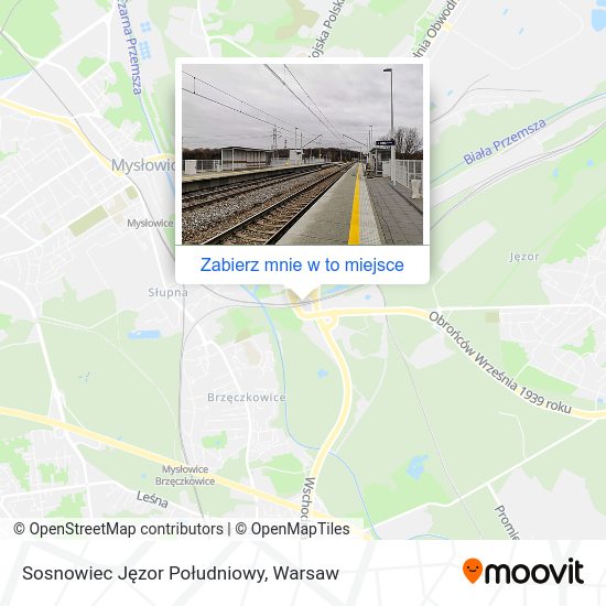 Mapa Sosnowiec Jęzor Południowy