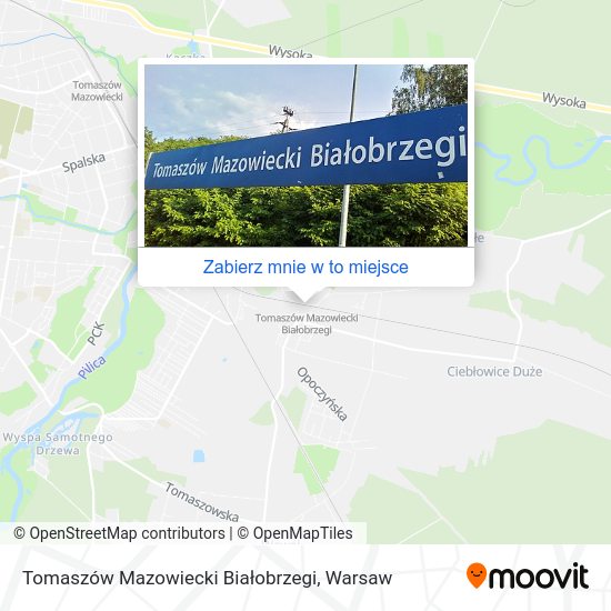 Mapa Tomaszów Mazowiecki Białobrzegi