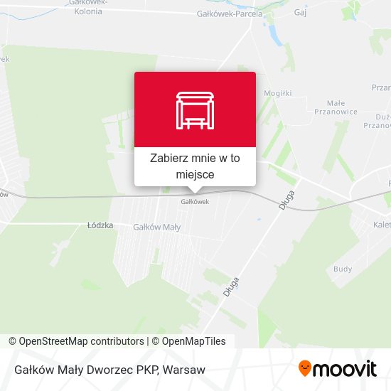 Mapa Gałków Mały Dworzec PKP