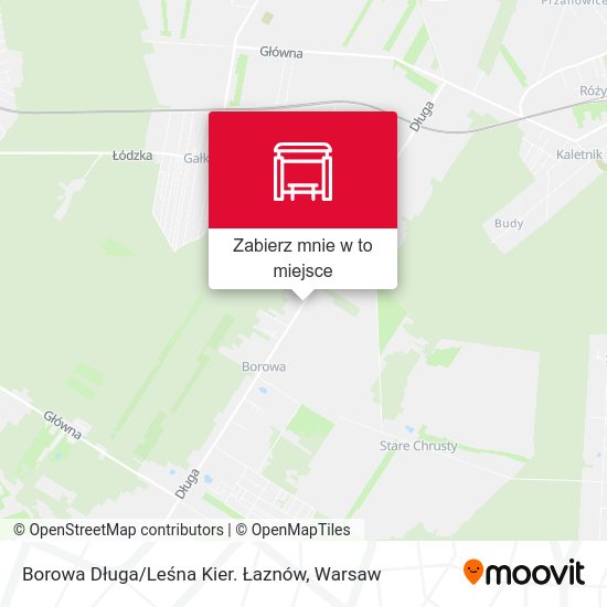 Mapa Borowa Długa / Leśna Kier. Łaznów