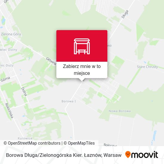 Mapa Borowa Długa / Zielonogórska Kier. Łaznów