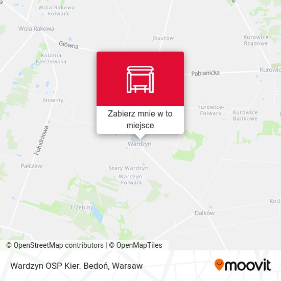 Mapa Wardzyn OSP Kier. Bedoń