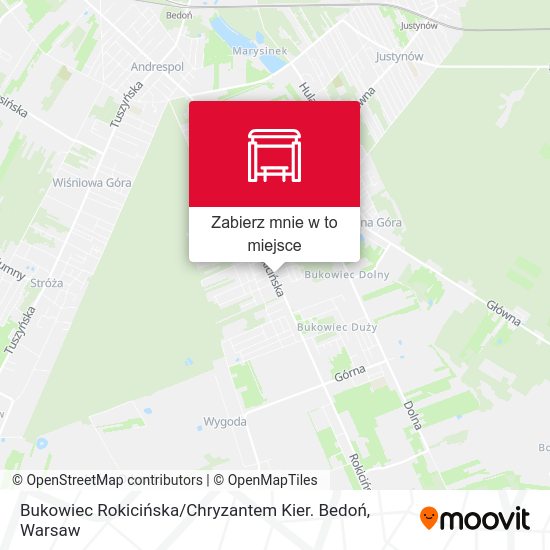 Mapa Bukowiec Rokicińska / Chryzantem Kier. Bedoń