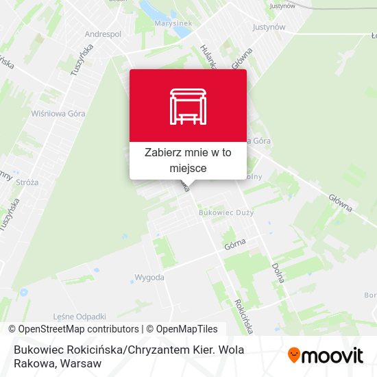 Mapa Bukowiec Rokicińska / Chryzantem Kier. Wola Rakowa