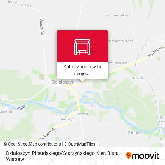 Mapa Działoszyn Piłsudskiego / Starzyńskiego Kier. Biała