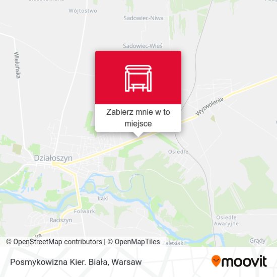 Mapa Posmykowizna Kier. Biała